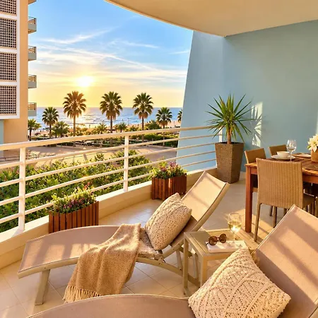 Prime Beachfront Location- Sea View, Large Balcony & Private Garage Portimao